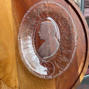 Antique Teddy Roosevelt “A Square Deal” Oval Commemorative Plate